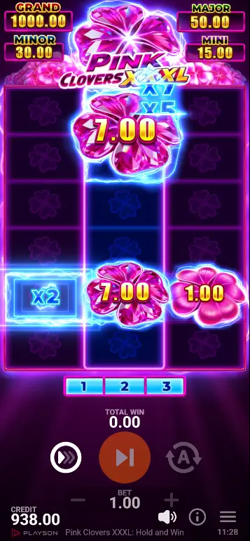 Pink Clovers XXXL Buy Bonus options 75x and 250x