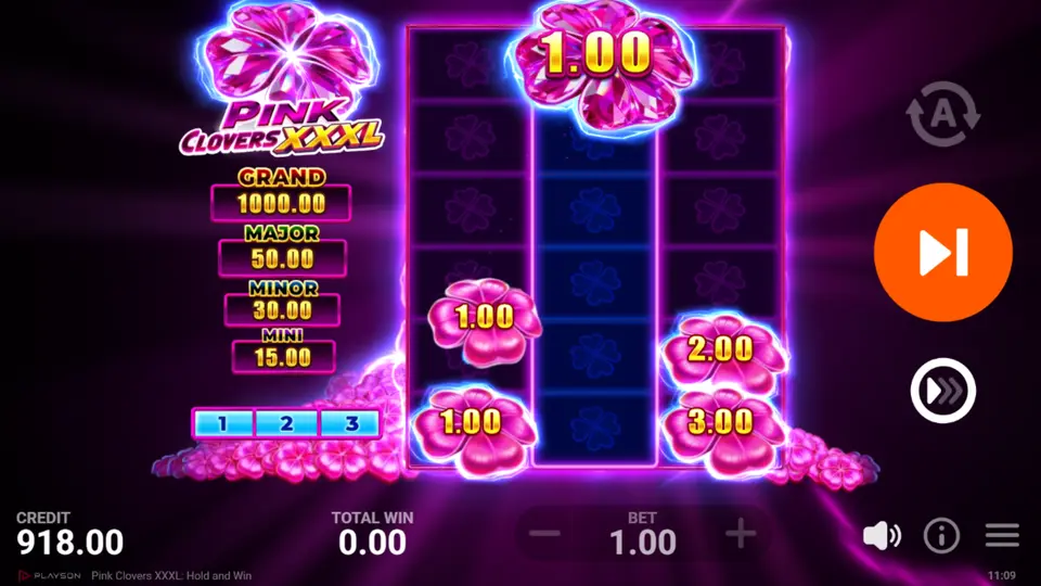 Pink Clovers XXXL Grand Jackpot activation screen